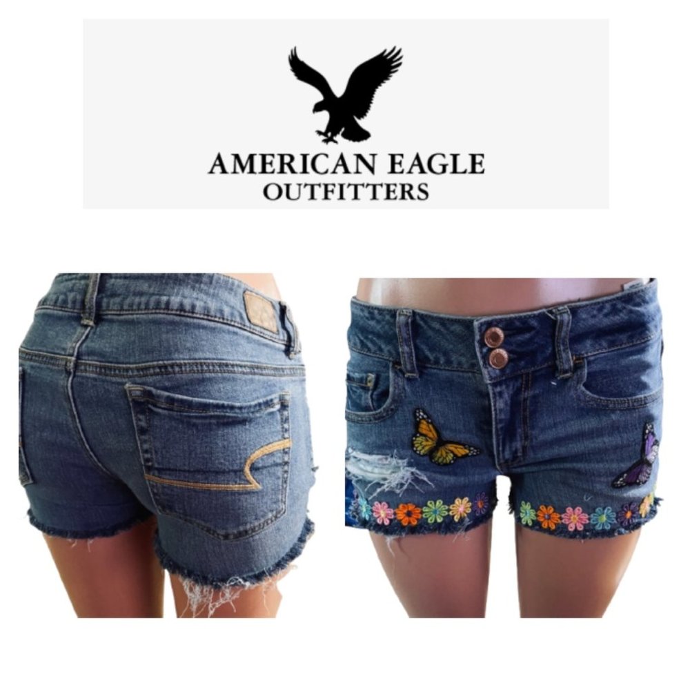 AMERICAN EAGLE OUTFITTERS| SZ8 FLOWER POWER SHORTS